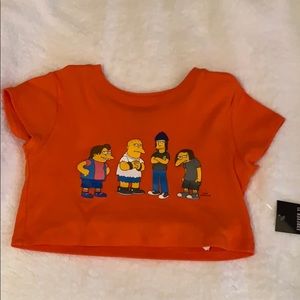 Short sleeve Simpson’s crop top